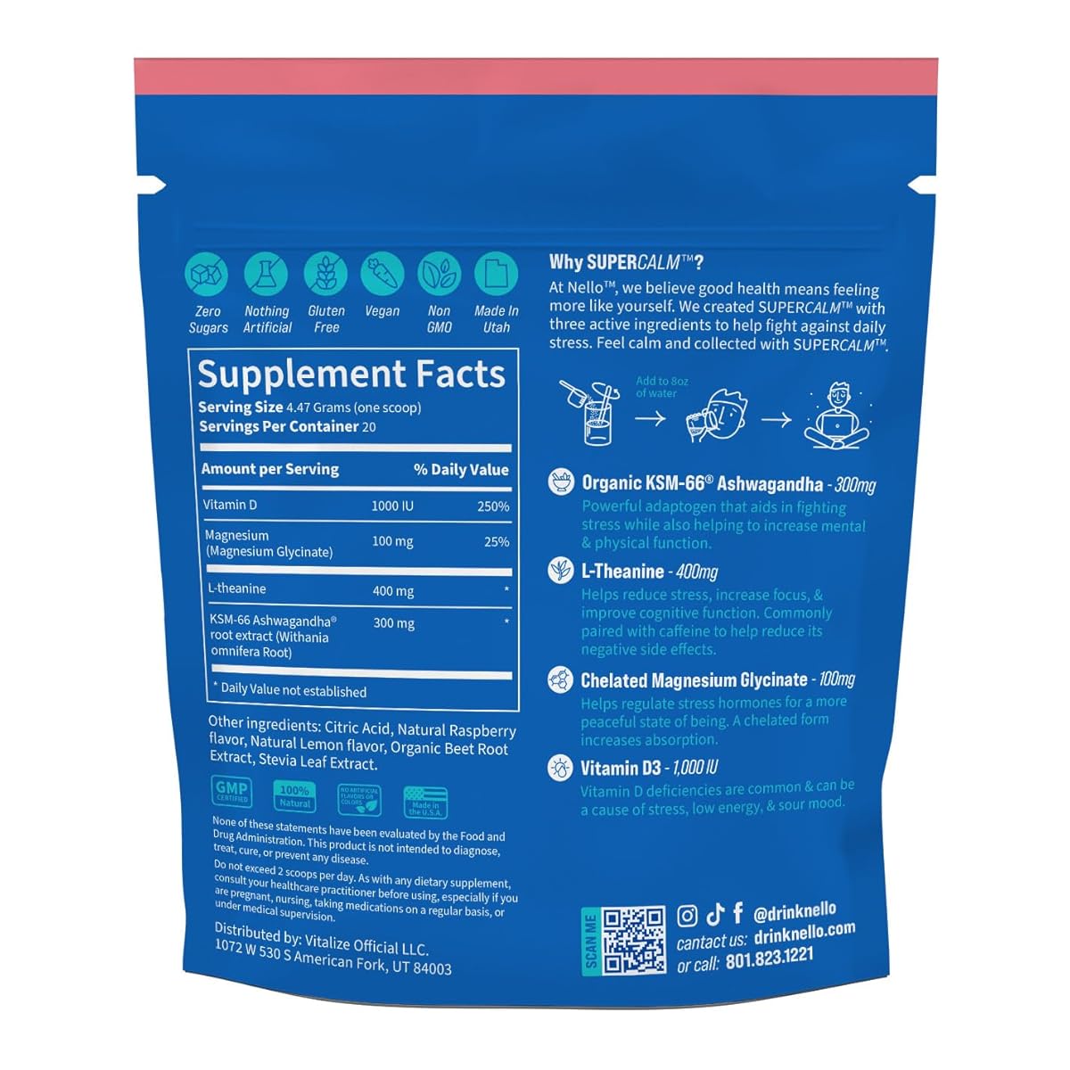 Nello Supercalm Powdered Drink Mix