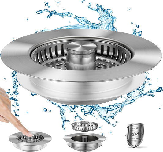 3 in 1 Kitchen Sink Drain Strainer